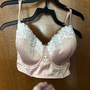Adore Me , push-up, bustiers, and a soft cameo pink missing one button